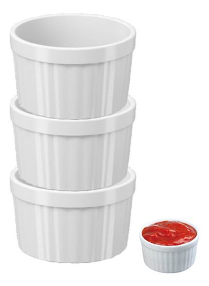 Kit3 Molheira Ramekin Potinhos Pote Molho Petisco Coza 150ml 0