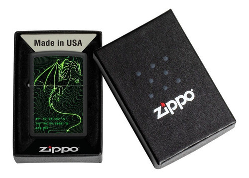 Encendedor Zippo Modelo 48497 Dragon Verde Garantia. 1