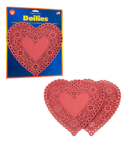 Productos De Brillo Heart Paper Doilies 8 Pulgadas De Encaje 0