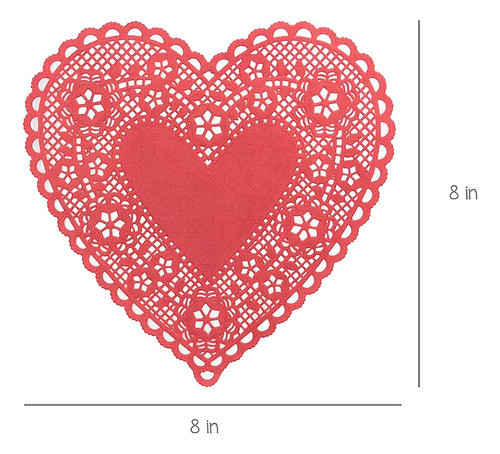 Productos De Brillo Heart Paper Doilies 8 Pulgadas De Encaje 1