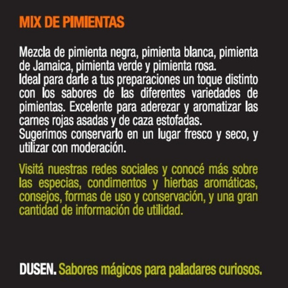 Mix De Pimientas Dusen X120gr Kosher Sin Tacc - Dw 1