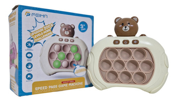 Pocket Popit Eletrônico Urso Anti-stress Educativo Som 0