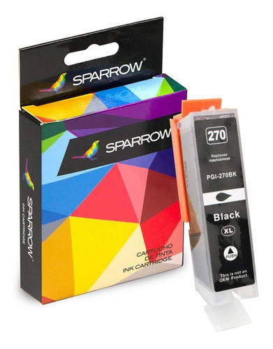 Cartucho Sparrow Pgi-270xl Negro Para Canon Pixma Ts5020 0
