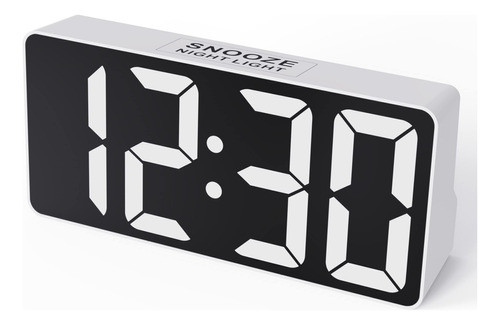 Reloj Despertador Digital Para Dormitorio, Pantalla Grande, 0