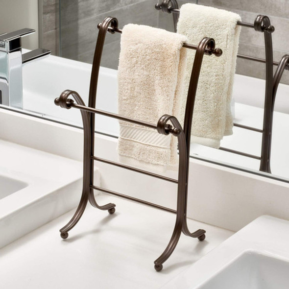 Interdesign York Lyra - Toalla Mano, Toallero Mueble Tocador 1