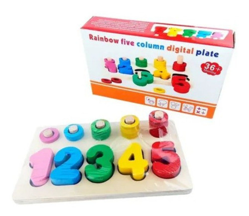 Didácticos Numeros Abaco Para Contar Sumar Madera Puzzle 0