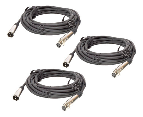 Combo 6 Cable Canon Canon Armado 2.5mt Reforzado Dmx Audio 0