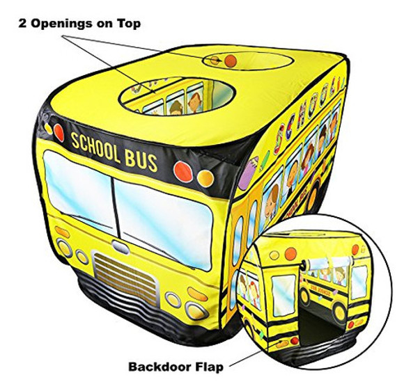Autobús Escolar Amarillo Pop Up Play Tent Plegable Indoorout 1