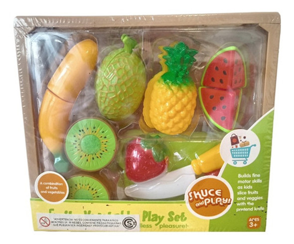 Frutas Y Verduras Con Velcro + Canasta Tabla Y Cuchillo 0 Frutas Y Verduras Con Velcro + Canasta Tabla Y Cuchillo 0