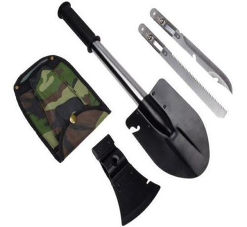 4 En 1 Carbono Acero Zapador Pala Hacha Sierra Juegos De Her 1