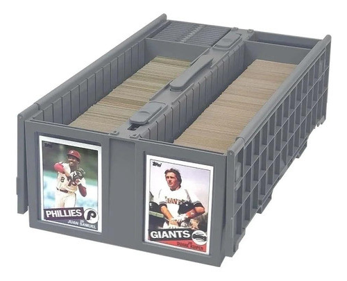 Caja De Almacenamiento Grande Gris Para 1600 Cartas 0