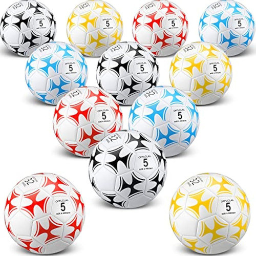 Lenwen 12 Pelotas De Fútbol Para Adolescentes Y 0