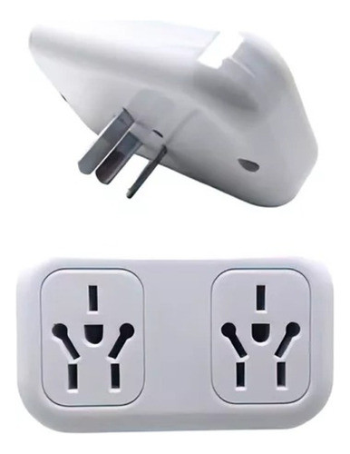 Set 4x3 Adaptador Enchufe Ficha Doble Multitoma Pata Plana 1