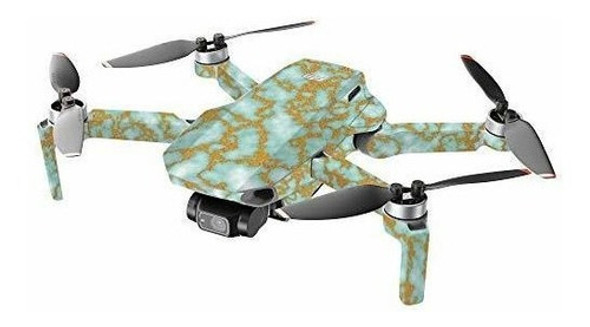 Skin De Vinilo Para Drone Dji Mini 2 - Jade Dorado. 1
