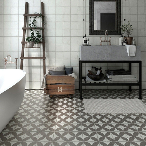 Ceramica 45x45 Flower Black San Lorenzo 1era Calcareo 1