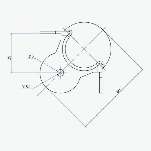 Canto Bola Santo Angelo S2 Médio Zincado Para Case 1