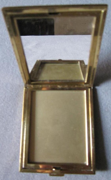 Polvera Caja De  Bronce Con Esmalte Rojo Swiss Made 1