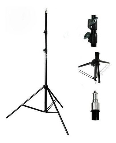 Trípode Fotografía 2.10 Metros Para Iluminación Aro Luz Led 0