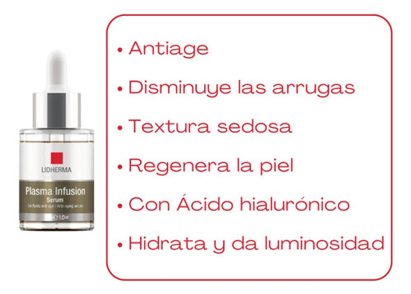 Lidherma Combo Plasma Infusion Serum + Crema Facial Antiedad 1