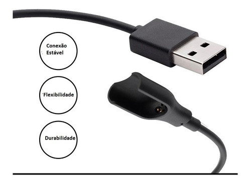 Cabo Carregador Pulseira Relógio Mi Band 3 & 4 Rapido Envio 1