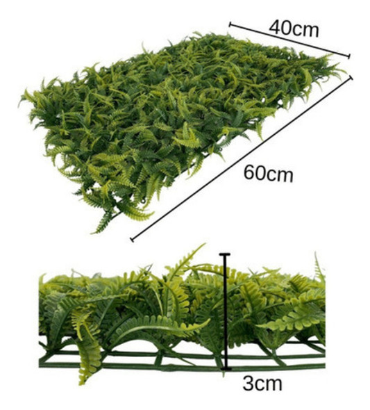 Kit 21 Placa Samambaia Cheia 40x60 Jardim Vertical Artificia 1