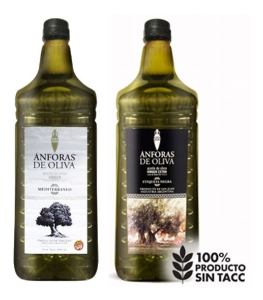 Combo Aceite De Oliva Virgen Extra + Intenso Anforas 2l X2 0