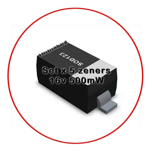 Kit X 5 Zener 16v X1 Wk J1 Mmsz16t1g Mmsz5246 Bzt52b16-g 1