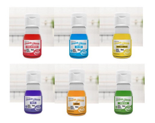 Pack De 5 Colorantes Líquidos Mix 10 Ml. Para Repostería 0