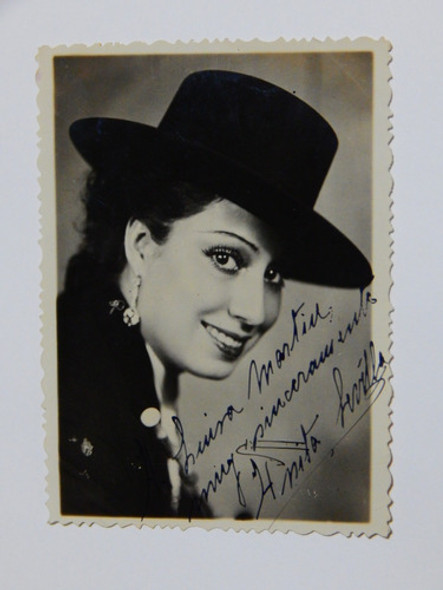 Fotografia Firmada Anita Sevilla Con Sombrero 0 Fotografia Firmada Anita Sevilla Con Sombrero 0