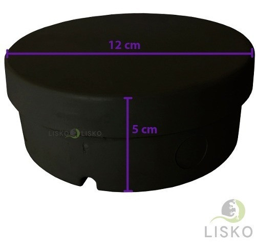 Kit C/14 Caixa Sobrepor Cftv Redonda Hermética Preta 12x5cm 1
