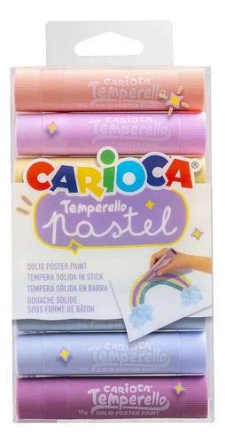 Temperas Pastel X8 Carioca Temperello En Barra Made In Italy 0