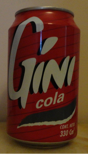 Lata Gini Cola 330ml España, Vacía 0