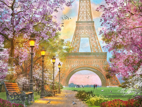 Puzzle   Romance En Paris 1500 Pcs - Ravensburger 1