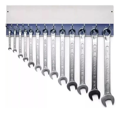 Juego 13 Llaves Combinadas 1/4 A 1 Pulgadas Bremen + Tablero 0