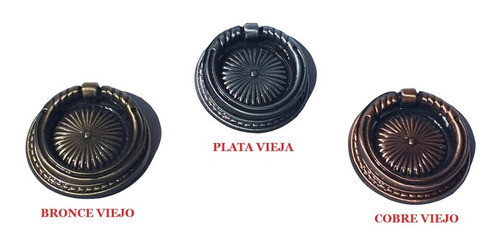 Tirador Manija Aldaba Vintage Para Mueble Argolla X8 1