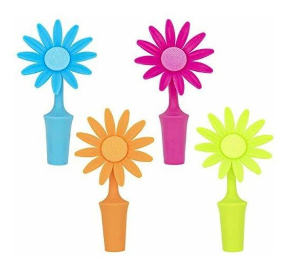 Paquete De 4 Tapones De Botellas De Flores De Southern Homew 0