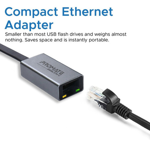 Adaptador De Red Usb C A Rj45 1000mbps Para Notebook Backup 1