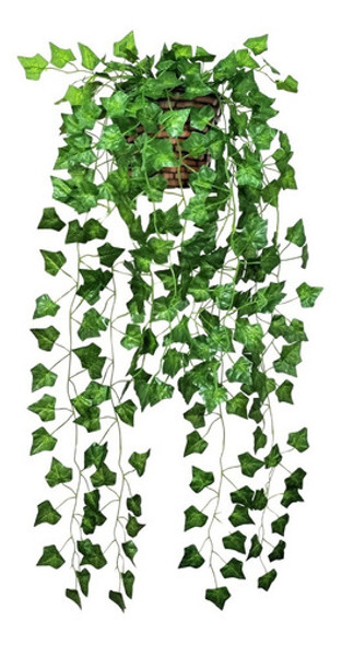 Vaso Heras Pendente Corrente Trepadeira Artificial Realista 0