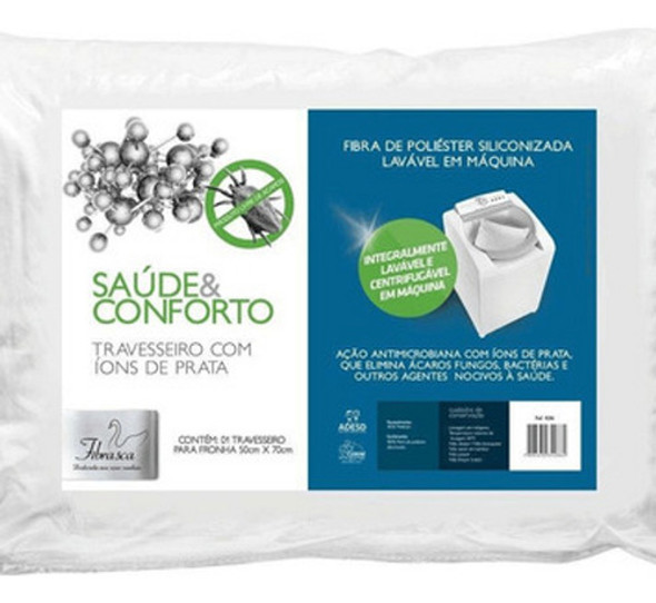 Kit 2 Travesseiro Saúde Conforto Íons De Prata Lavável 0 Kit 2 Travesseiro Saúde Conforto Íons De Prata Lavável 0