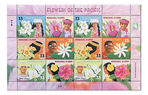 1999 Flora- Flores Pacifico- Marshall Island (sellos) Mint 0