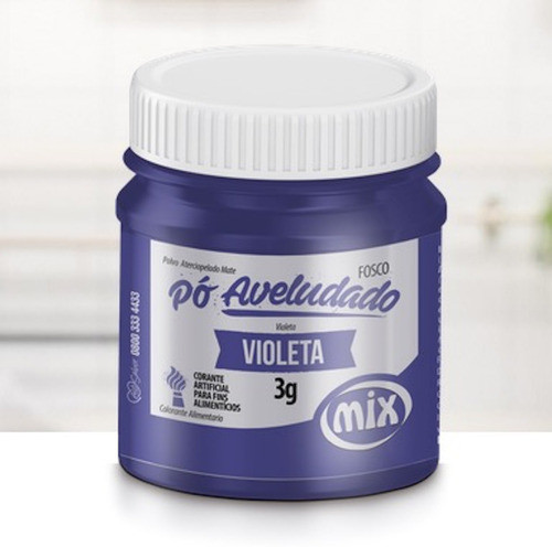 Colorante En Polvo Esfumado 3 Gr. Violeta Para Repostería 0