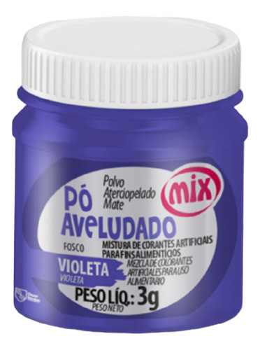 Colorante En Polvo Esfumado 3 Gr. Violeta Para Repostería 0