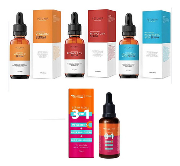 Ácido Hialuronico + Vitamina C + Retinol - Trío Petunia 0