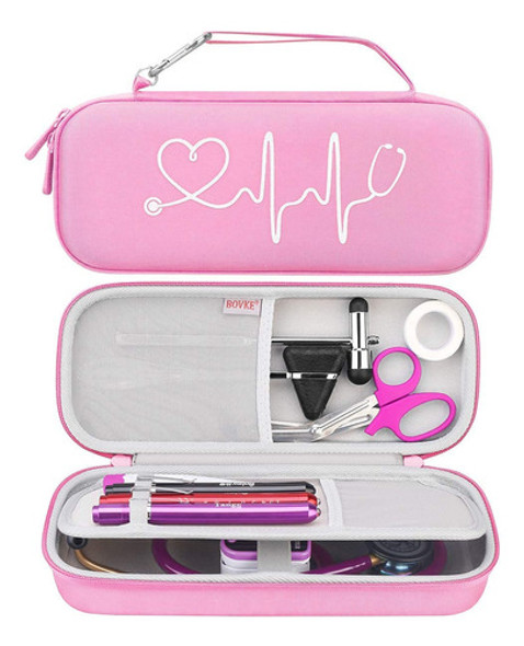 Estuche Bovke, Para Estetoscopio, De Poliéster, Rosa Claro 0