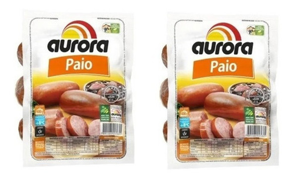 Kit C/2 Linguiça Aurora Paio Defumada 400g 0