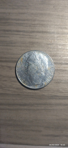 Moneda Italiana 1978 Cabeza De Mujer  Minerva 1