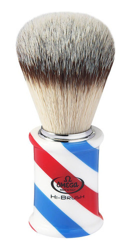 Pincel De Barbear Omega 46735 Fibra Sintética Hi-brush Resin 0