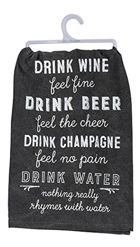 Primitivos Por Kathy Negro Toalla De Cocina 38662 Nada Rimas 0