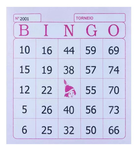 Bloco De Bingo Jornal Rosa 100f C/05un 1