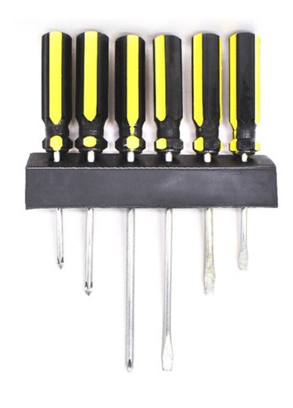 Destornillador 6pz Amarillo/negro Stander Lh-423 1 Destornillador 6pz Amarillo/negro Stander Lh-423 1